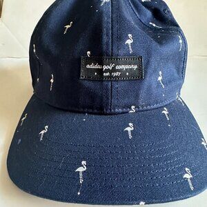 Adidas Golf Company Navy Blue with White Flamingos SnapBack Cap Hat